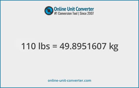 110 lbs to kg|Convert 110 pounds to kg